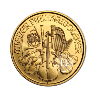 1/10 oz (3.11 g) auksinė moneta Vienos Filharmonija, Austrija 2021