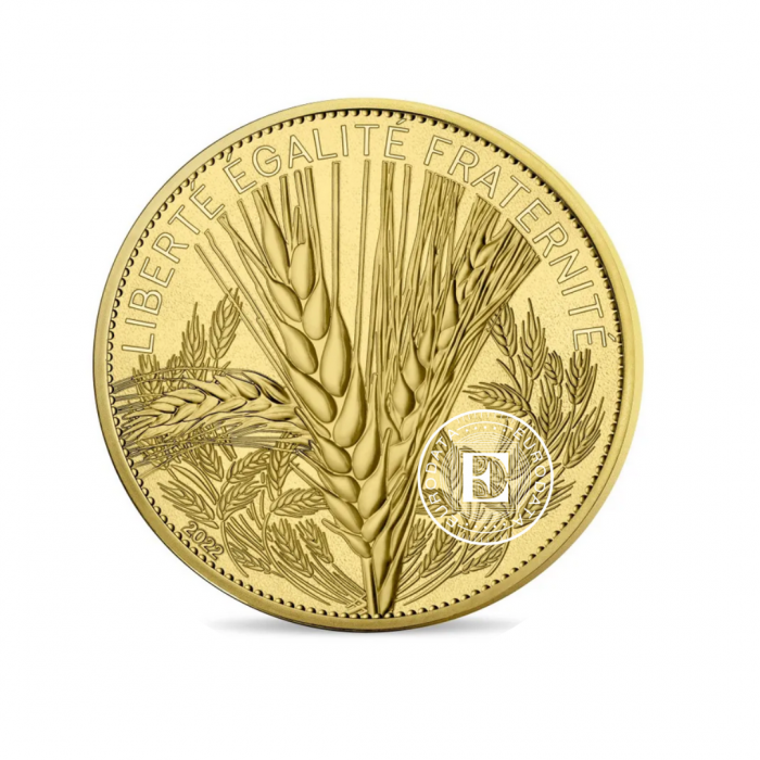 1000 Eur (12 g)  gold coin The Wheat, France 2022