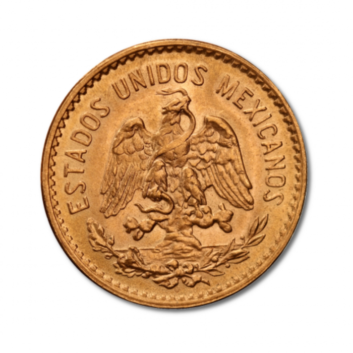 3.75 g złota moneta 5 Pesos, Meksyk 1905 -1955
