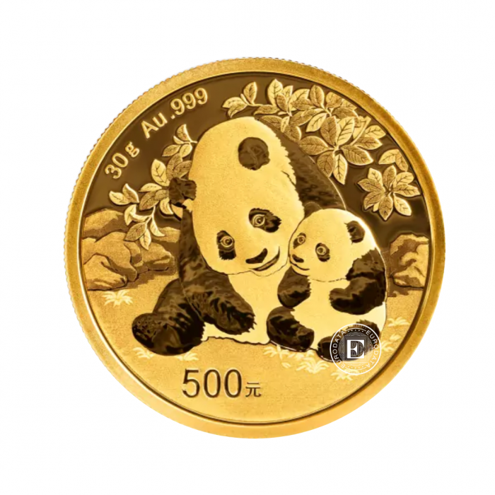 30 g auksinė moneta Panda, Kinija 2024