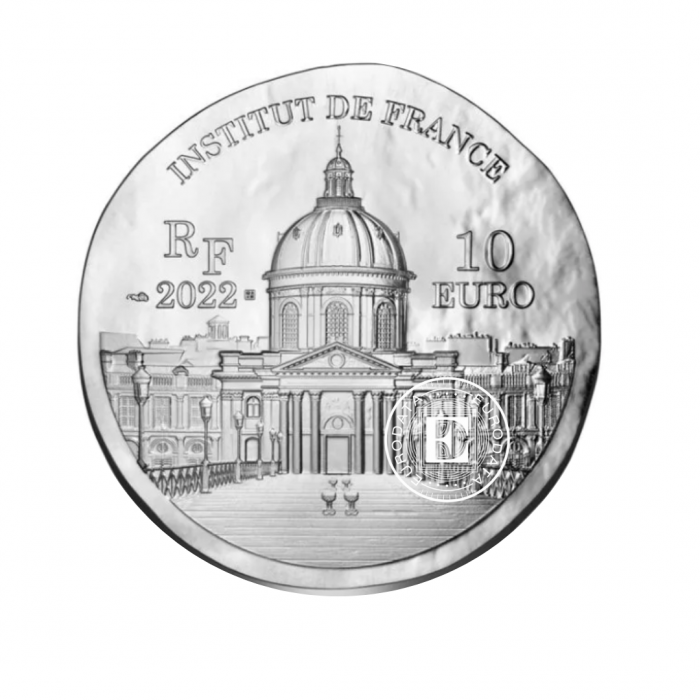 10 Eur (22.20 g) pièce PROOF d'argent Duke of Monaco Albert I, France 2022 (avec certificat)