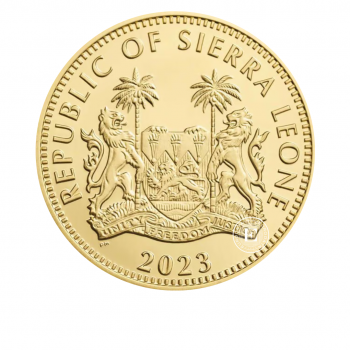 1 oz (31.10 g) złota moneta Egyptian Gods - Anubis, Sierra Leone 2023