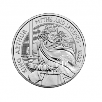 5 svarų moneta kortelėje Mitai ir Legendos - Karalius Artūras, Didžioji Britanija 2023