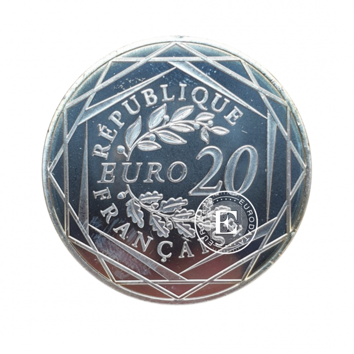 20 Eur (18.00 g) sidabrinė moneta Mariana - Brolybė, Prancūzija 2019