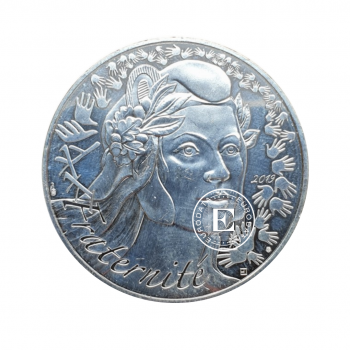 20 Eur (18.00 g) sidabrinė moneta Mariana - Brolybė, Prancūzija 2019