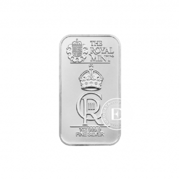 10 oz (311 g) sidabro luitas Coronation celebration, The Royal Mint 999.9
