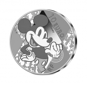 10 Eur (22.20 g) sidabrinė PROOF spalvota moneta Disney 100-metis, Prancūzija 2023 (su sertifikatu)