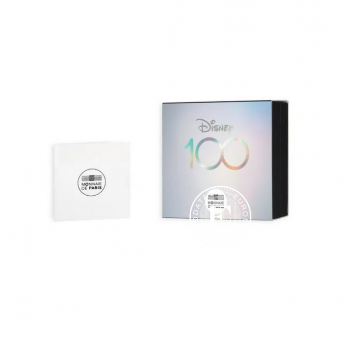 10 Eur (22.20 g) pièce coloree  PROOF d'argent  Disney's 100th anniversary, France 2023 (avec certificat)