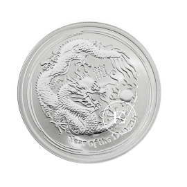 1/2 oz (15.55 g) srebrna moneta Lunar II -  Dragon, Australia 2012