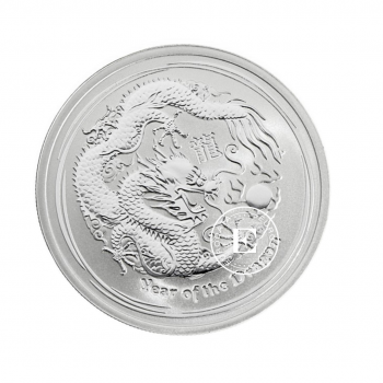 1/2 oz (15.55 g) sidabrinė moneta Lunar II -  Drakono metai, Australija 2012