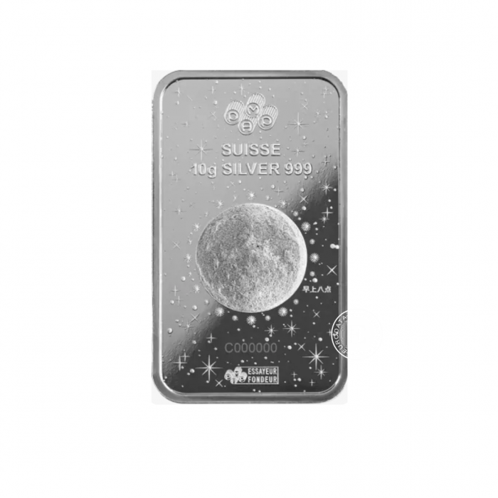 10 g sidabro luitas Lunar - Drakono metai, PAMP 999.0