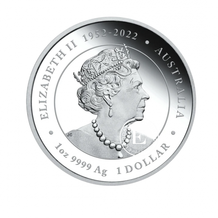 1 oz (31.10 g) sidabrinė moneta Lunar III -  Drakono metai, Australija 2024