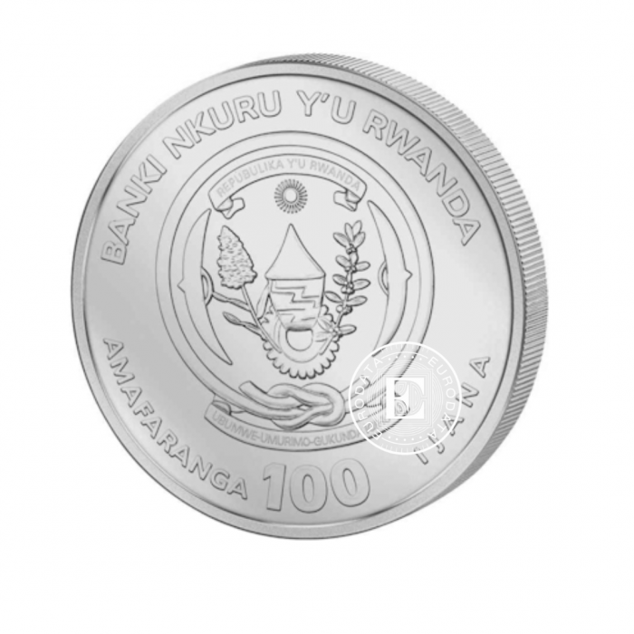 1 oz (31.10 g) platininė moneta Drakono metai, Ruanda 2024 (su sertifikatu)