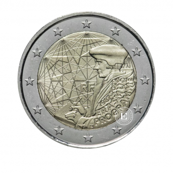 2 Euro PROOF moneta Erasmus, Francja 2022