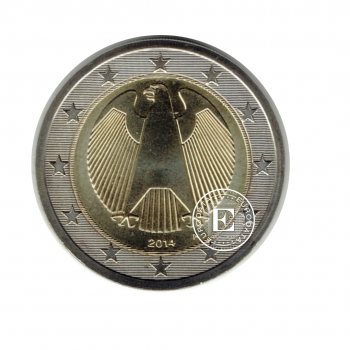 2 Eur moneta Vokietijos Federacinė Respublika - A, Vokietija 2014 (iš apyvartos)