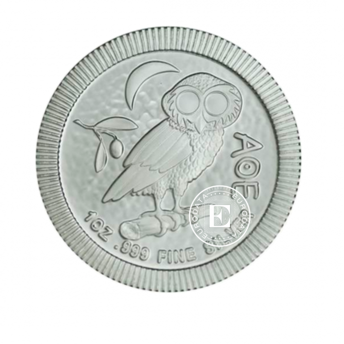 1 oz (31.10 g) sidabrinė moneta Atėnų Pelėda, Niujė 2020