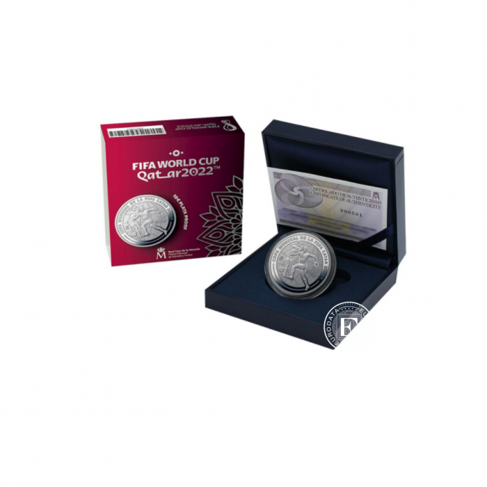 10 Eur (27 g) silver PROOF coin FIFA World Cup - Qatar 2022, Spain 2021 (with certificate)