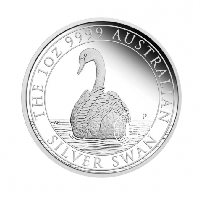 1 oz (31.10 g) sidabrinė PROOF moneta Australijos Gulbė, Australija 2023 (su sertifikatu)