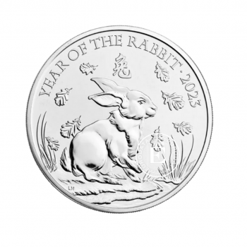 5 svarų moneta kortelėje Lunar - Triušis, Didžioji Britanija 2023
