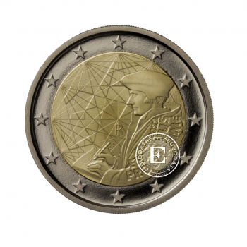 2 Eur Münze auf der Karte 35 Jahrestag des Erasmus Programms, Italien 2022