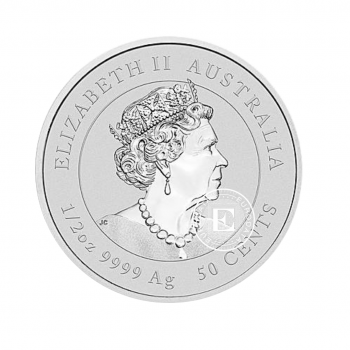 1/2 oz (15.55 g) sidabrinė moneta Lunar III - Jaučio metai, Australija 2021