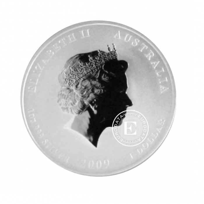 1 oz (31.10 g) sidabrinė moneta Lunar II - Jaučio metai, Australija 2009