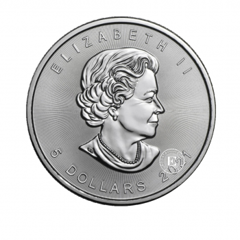 1 oz (31.10 g) sidabrinė moneta Klevo lapas, Kanada 2021