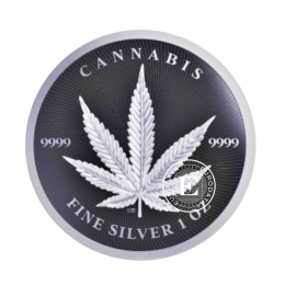 1 oz (31.10 g) srebrna moneta Cannabis, Czad 2024