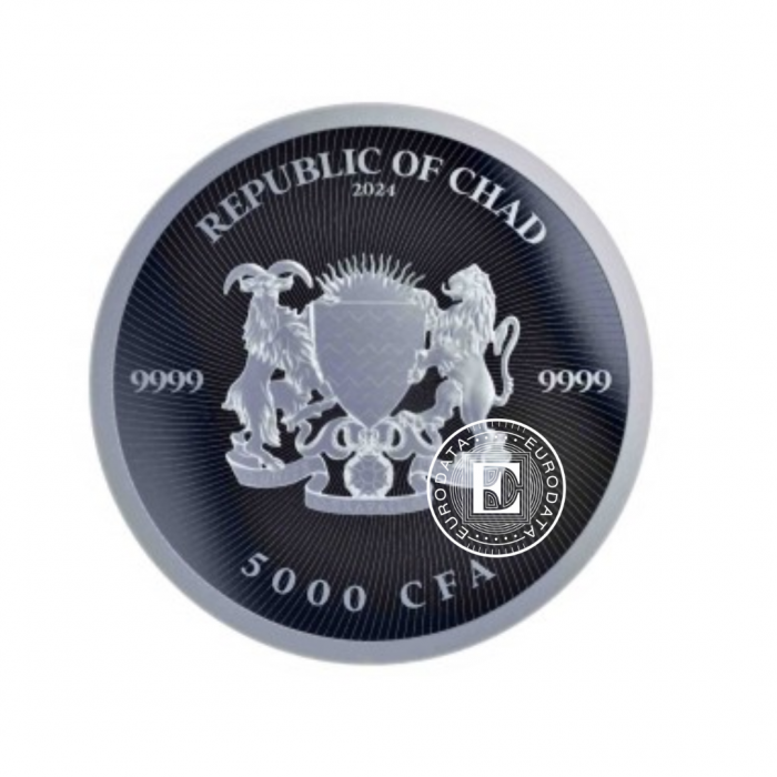 1 oz (31.10 g) sidabrinė moneta Kanapė, Čadas 2024