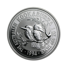 1 oz (31.10 g) sidabrinė moneta Kookaburra, Australija 1994