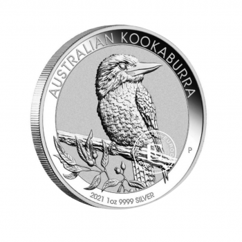 1 oz (31.10 g) sidabrinė moneta Kookaburra, Australija 2021