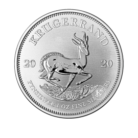 1 oz (31.10 g) sidabrinė moneta Krugerrand, Pietų Afrikos Respublika 2020
