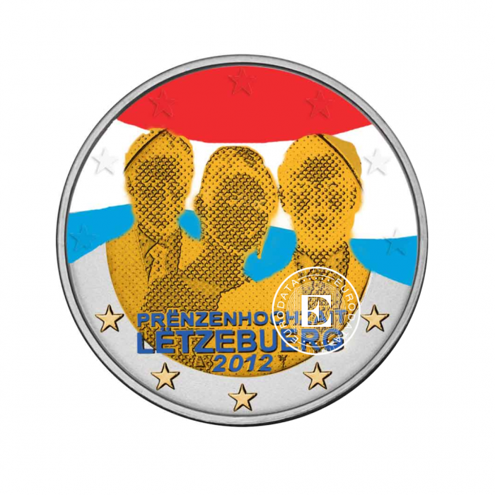 2 Eur spalvota moneta Karališkosios vestuvės, Liuksemburgas 2012