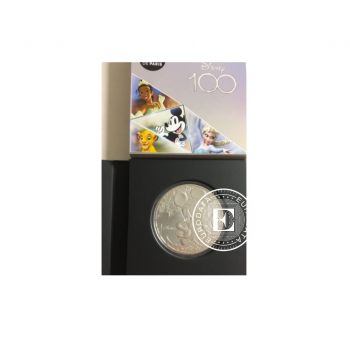 100 Eur (45.00 g) sidabrinė moneta kortelėje Disney 100-metis, Prancūzija 2023