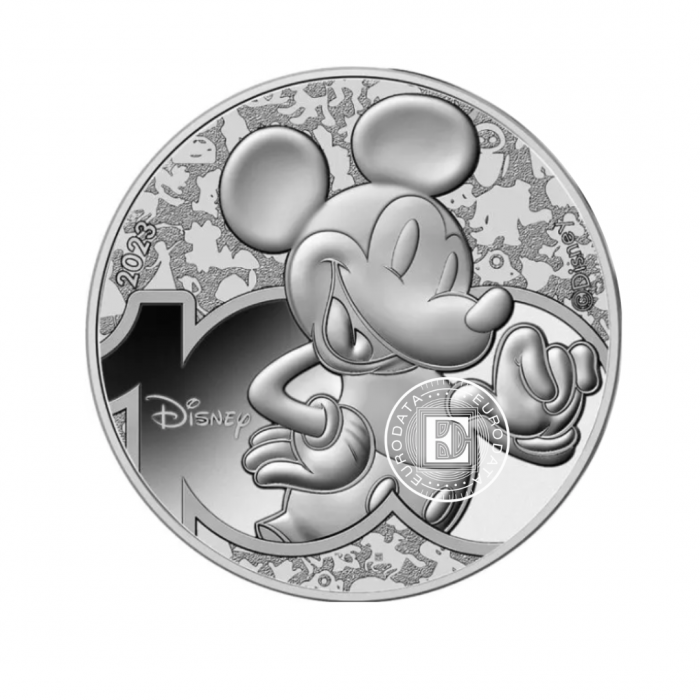 100 Eur (45.00 g) pièce d'argent  sur la carte Disney's 100th anniversary, France 2023