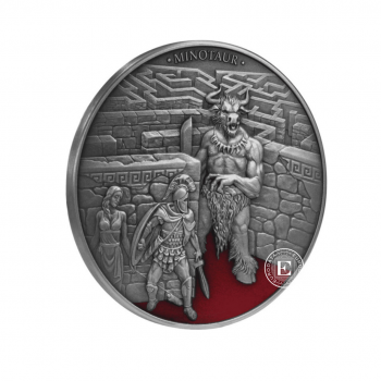 1 dolerio (62.20 g) sidabrinė moneta Minotauras, Niujė 2023