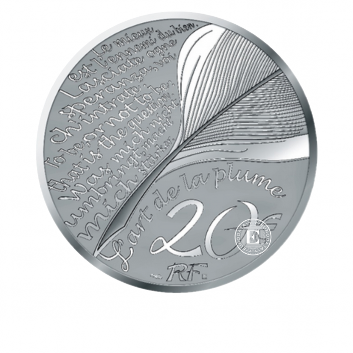 20 Eur (31.10 g) srebrna PROOF moneta Molière, Francja 2022 (z certyfikatem)