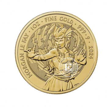 1 oz (31.10 g) auksinė moneta Mitai ir Legendos - Morgan Le Fay, Didžioji Britanija 2024