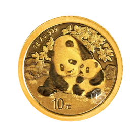 1 g pièce d'or  Panda, Chine 2024