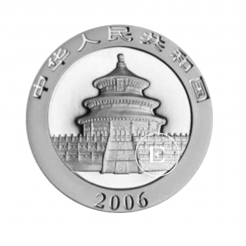1 oz (31.10 g) sidabrinė moneta Panda, Kinija 2006