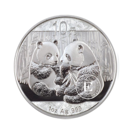 1 oz (31.10 g) srebrna moneta Panda, Chiny 2009