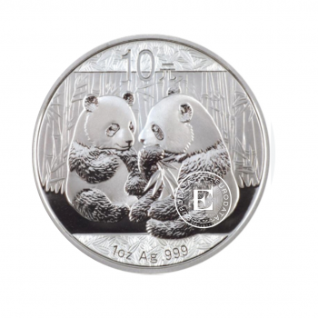 1 oz (31.10 g) sidabrinė moneta Panda, Kinija 2009