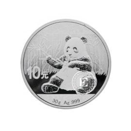 30 g sidabrinė moneta Panda, Kinija 2017