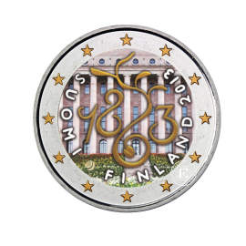 2 Eur spalvota moneta 1863 m. parlamento 150-osios metinės, Suomija 2013
