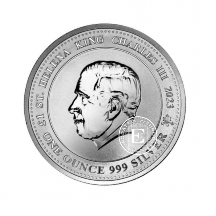1 oz (31.10 g) sidabrinė moneta Pegasus, Šv. Helena 2023