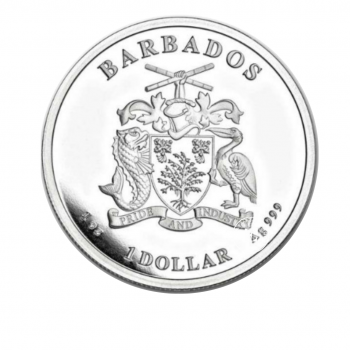 1 oz (31.10 g) sidabrinė moneta Pelikanas, Barbadosas 2023
