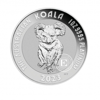 1 oz (31.10 g)  pièce de platine Koala, Australie 2023