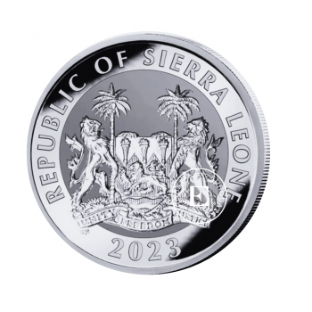 1 oz (31.10 g) sidabrinė moneta Egipto dievai - Ra, Siera Leonė 2023