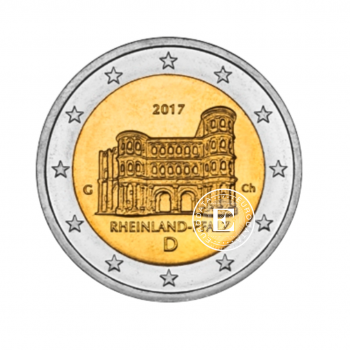 2 Eur moneta Reino kraštas - G, Vokietija 2017