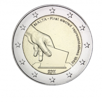 2 Eur coin First Maltese elections, Malta 2011